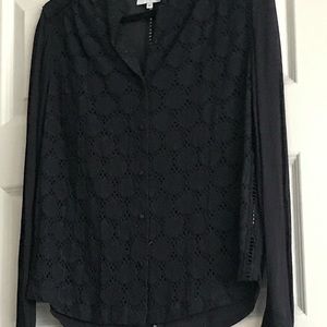 Noa Noa (EU boutique) navy top with lace front